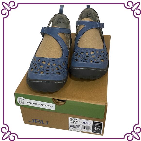 JBU by Jambu Bellerose B2BLR45 Denim Casual Flats Size 8.5 NEW - Picture 1 of 9